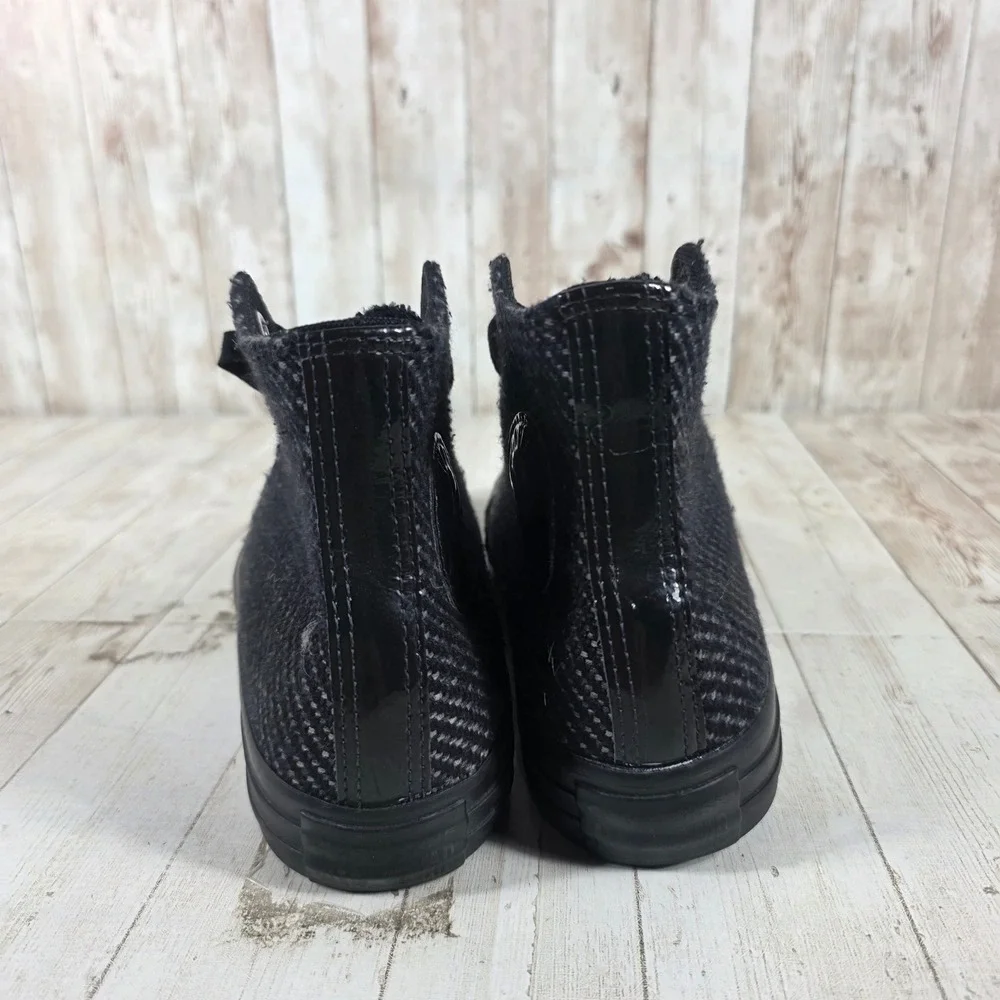 Converse Chuck Taylor All Star Hi Black‎ Woven Textile Sneakers 562490F Womens 7
